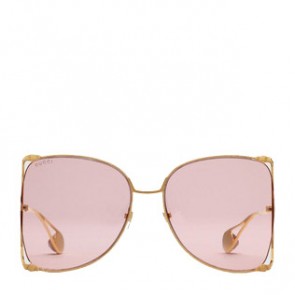 Women Oversize round frame metal sunglasses 506215 I0330 8059