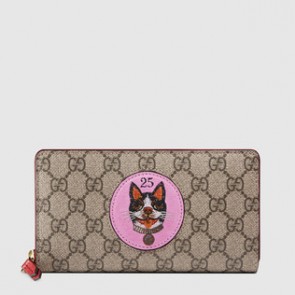 Women GG Supreme zip around wallet with Bosco patch 9F27G