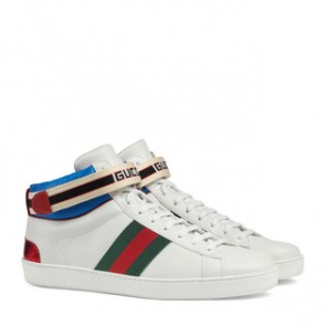 ‎Mens stripe Ace high top sneaker 523472 0FIW0 9092