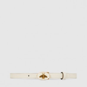 Women Leather belt with bee buckle ‎524120 0P5AT 9022