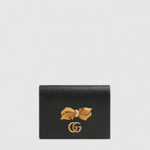 Women Leather card case with bow 524289 CAOXT 1163
