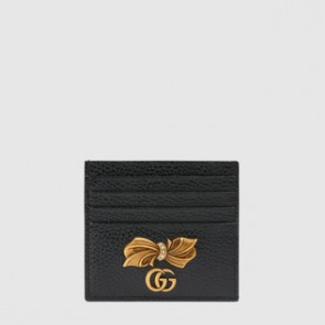 Women Leather card case with bow 524305 CAOXT 1163
