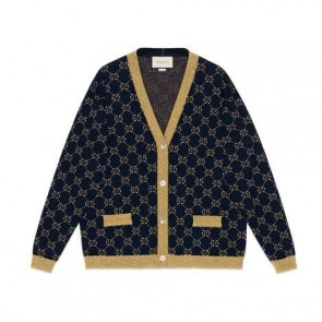Women GG cotton lurex cardigan 529193 X9W83 4921