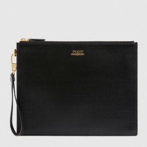 Mens Leather pouch with logo ‎547613 0YA0G 1000