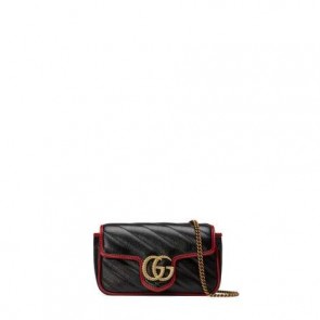 Women diagonal matelassé leather GG Marmont super mini bag
