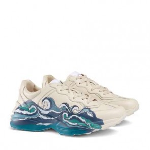 Rhyton leather sneaker with wave 576052 DRW00 9522