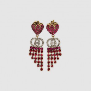 Women Strawberry earrings with crystals 580959