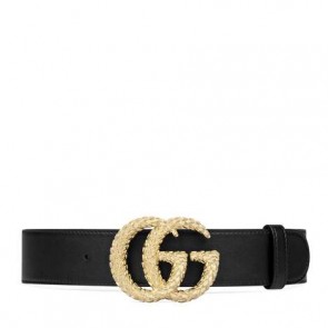 Women's Belt with textured Double G buckle