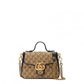 Gucci Women Original GG canvas GG Marmont mini top handle bag