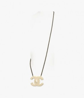 Lady's Chanel Long Necklace Gold & Black