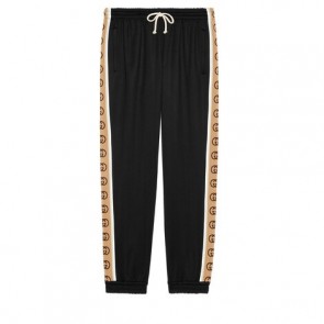 Men's Gucci Loose Technical Jersey Track Bottoms