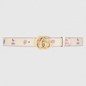 Gucci fruits and vegetables print belt marmont belts