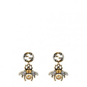 Women's Gucci Bee earrings with Interlocking G 629817 J1D51 8516