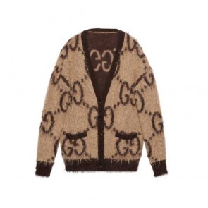 GUCCI Reversible GG Mohair Wool Cardigan CLOTHES 635160 FOR WOMEN