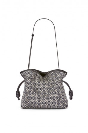 Lady's Loewe Flamenco clutch in Anagram jacquard