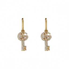 Gucci GG crystals key earrings jewelry