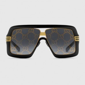 Gucci Square-frame Oversize sunglasses with GG lens