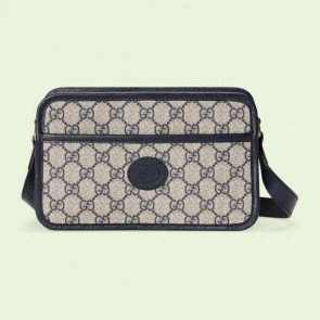 Gucci messengers purse blue GG shoulder bag handbag