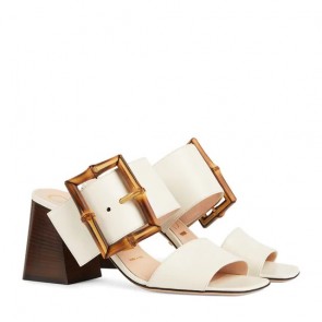 Lady's Gucci Shoes Sandal With Bamboo Buckle
