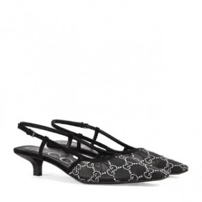 Women gucci crystal GG slingback pump sandals shoes 675829F13A01000