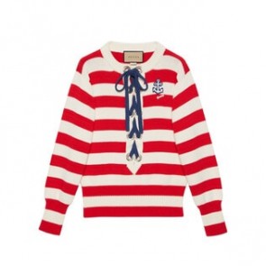 Lady's Gucci Striped Jumper Cotton Sweater
