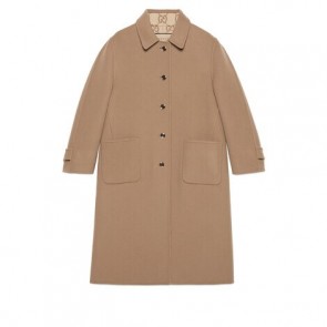 Lady's Gucci Reversible GG Wool Coat