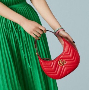 Gucci GG Marmont Half-Moon-Shaped Mini Bag