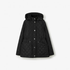 Lady's Burberry Diamond Quilted Nylon Cropped Jacket