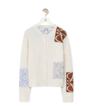Lady's Loewe Cardigan In Wool Multicolour
