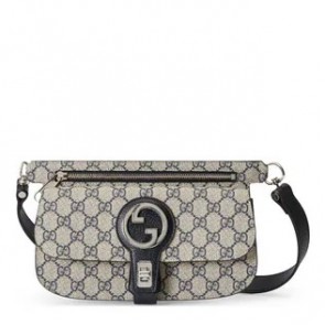 Man's Gucci Beige And Blue GG Blondie Belt Bag