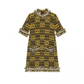 Lady's Gucci Wool Mohair GG Tweed Dress