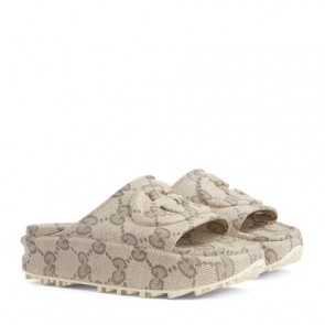 Lady's Gucci Slide Sandal With Interlocking G