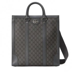 Man's Gucci Grey And Black GG Ophidia Medium Tote Bag