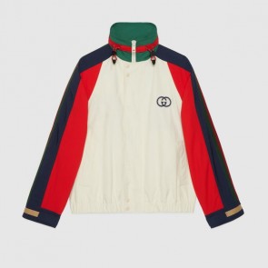 Men's Gucci Cotton Nylon Jacket With Patch