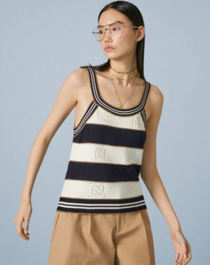 Lady's Gucci GG Strap Cotton Top
