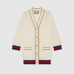 Gucci Cotton Cardigan With Web