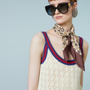 Lady's Gucci Cotton Tank Top With Web