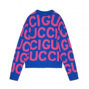 Men's Gucci Wool Sweater With Gucci Intarsia