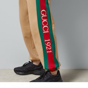 Men's Gucci Cotton Jersey Sweatpants With Web