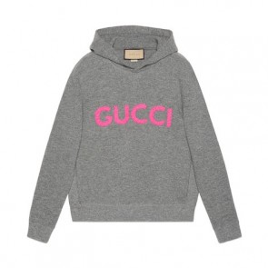 Lady's Gucci Wool Hooded Sweatshirt