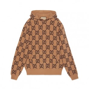 Men's Gucci GG Wool Hooded Sweatshirt