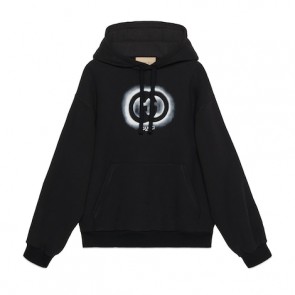 Gucci Interlocking G Graffiti Hooded Sweatshirt