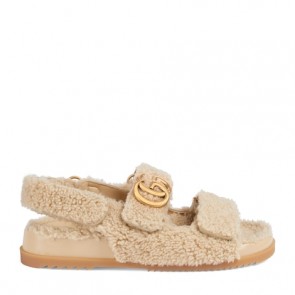 Lady's Gucci Double G Wool Sandals