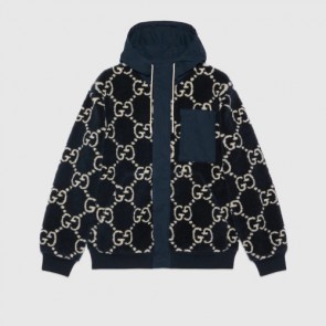 Men's Gucci GG Fuzzy Fabric Jacquard Jacket
