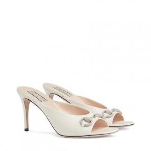 Lady's Gucci Horsebit Mid-Heel Slide Sandal