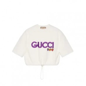 Lady's Gucci Cotton-Jersey Sweatshirt With Patches