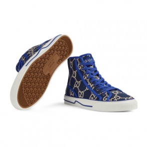 Men's Gucci Tennis 1977 High-Top Sneaker Blue