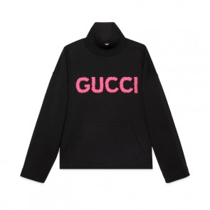 Lady's Gucci Cotton Jersey Turtleneck Sweatshirt
