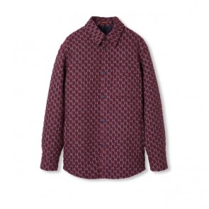 Gucci Bouclé Wool Jacquard Shirt With GG Shadow