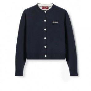 Lady's Gucci Wool Jacquard Cardigan
